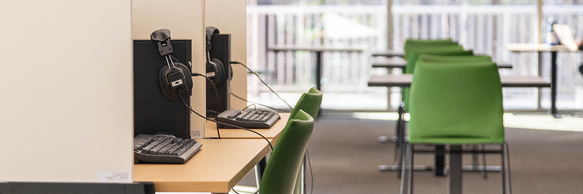 Public desktop computers in the library
