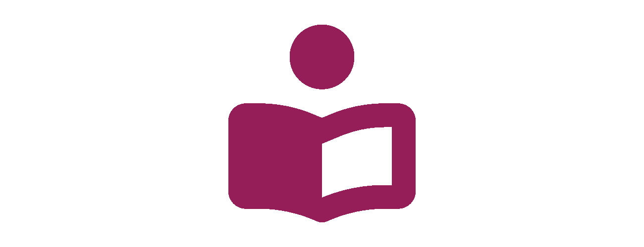 Person reading book icon