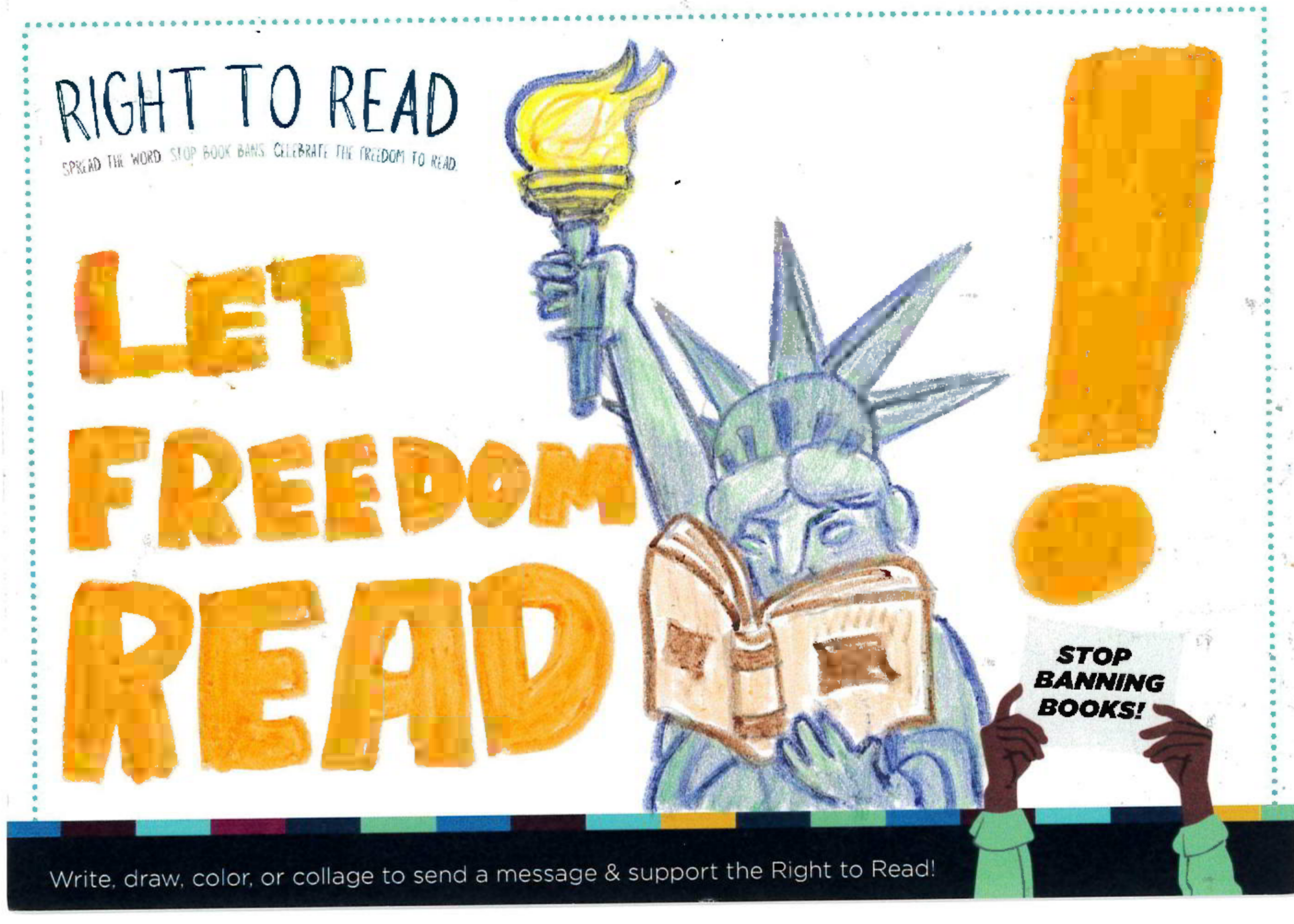 Let Freedom Read postcard