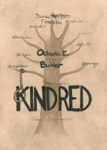 Banned book trading card art for Kindred by Octavia Butler