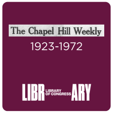 the chapel hill weekly from 1923-1972