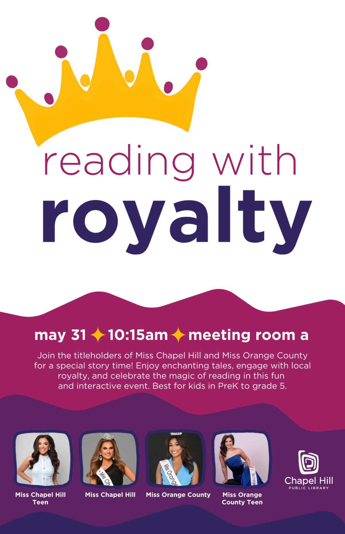reading with royalty flyer